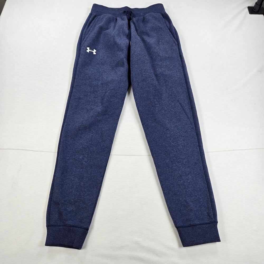 NWT Under Armour Loose Fit Hustle Fleece Navy Blue Jogger Men's Size Small
